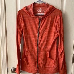 Helix Orange Zip Hoodie
